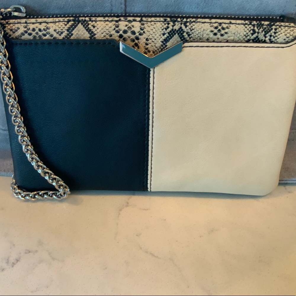 New W/tags Express snake accent wristlet clutch arm bag purse wallet